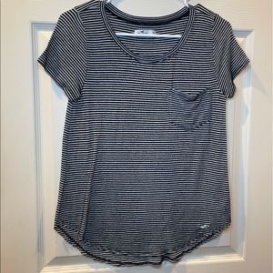 Black and White Striped Hollister Tee